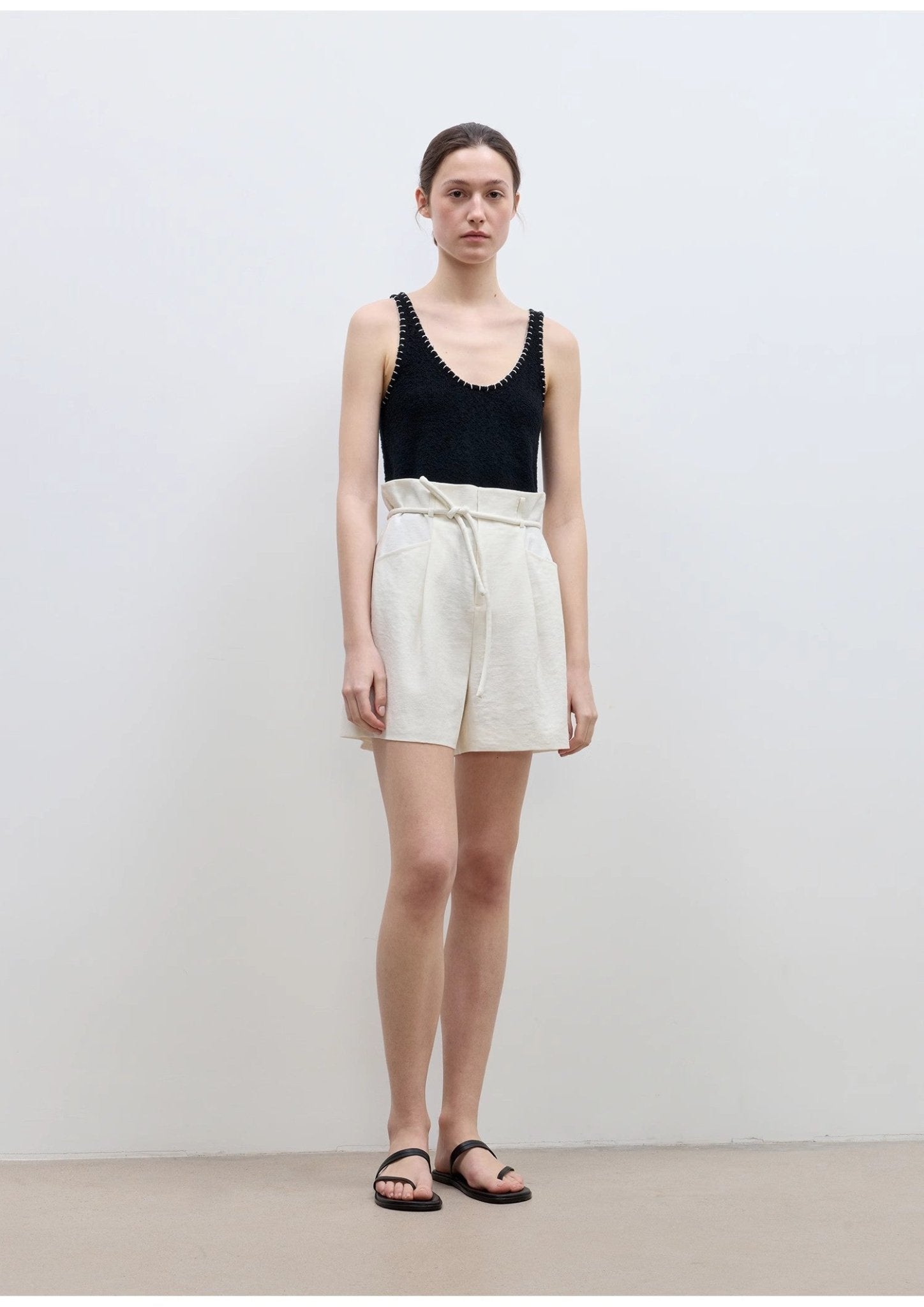 "Jungle Fantasy" Flower Bud Drawstring High Waist Shorts Women - variant_title
