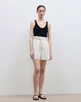 "Jungle Fantasy" Flower Bud Drawstring High Waist Shorts Women - variant_title