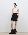 "Jungle Fantasy" Flower Bud Drawstring High Waist Shorts Women - variant_title