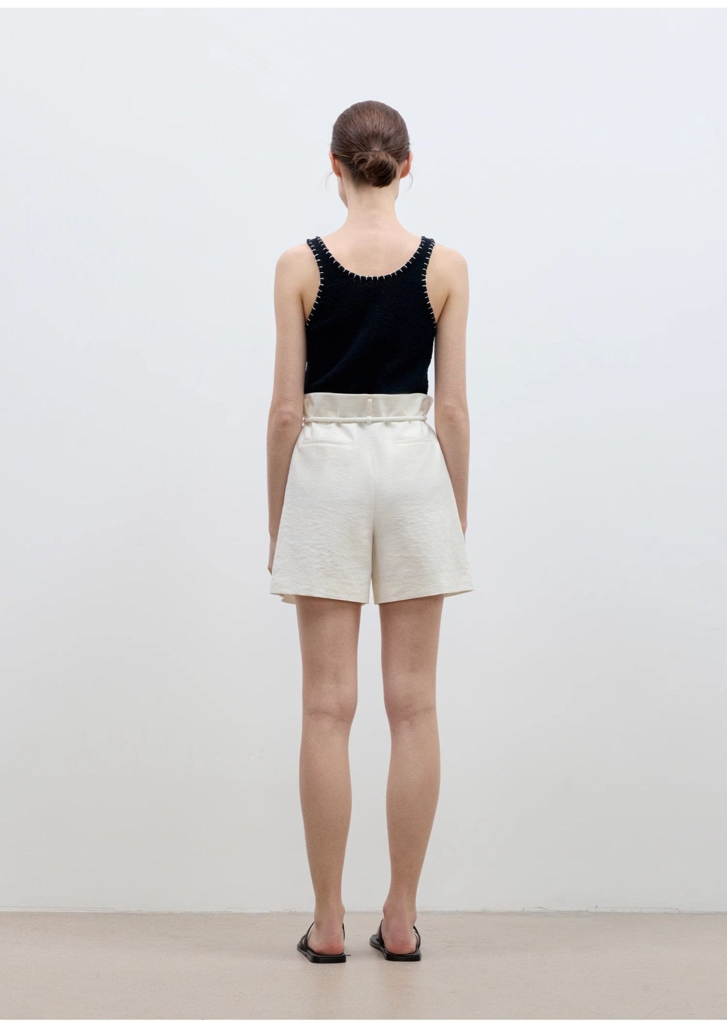 "Jungle Fantasy" Flower Bud Drawstring High Waist Shorts Women - variant_title