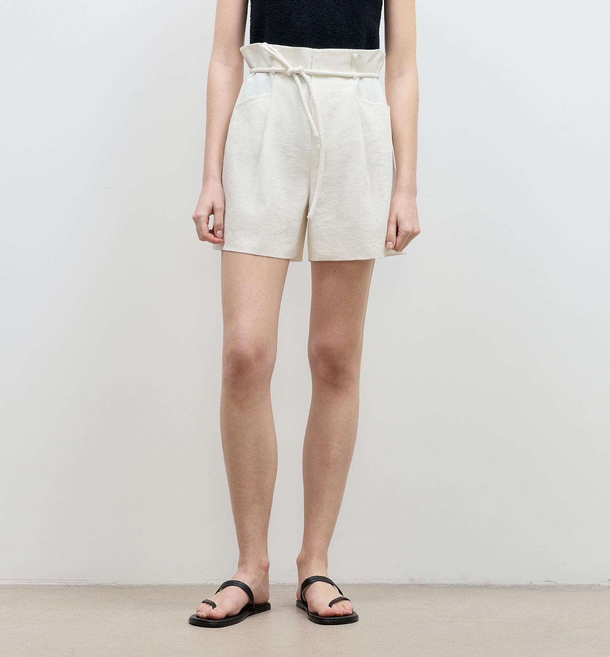 "Jungle Fantasy" Flower Bud Drawstring High Waist Shorts Women - variant_title
