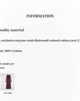 "Kalle Morning" fashionable fermented washed distressed raw edge V - neck waist dress for women - variant_title