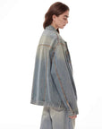 "Kamen Rider" Stylish and Versatile Vintage Handcrafted Distressed Reversible Denim Jacket - variant_title