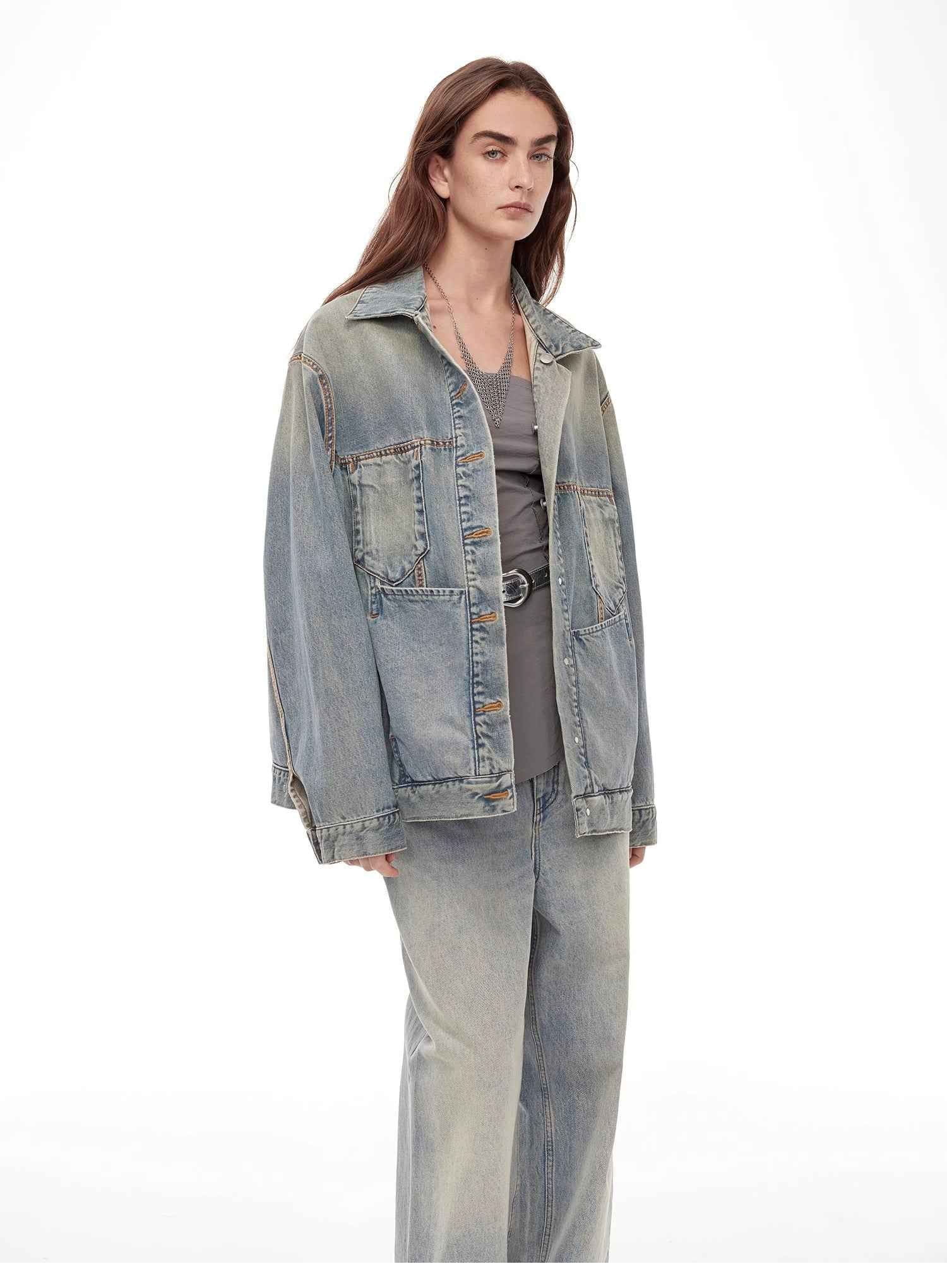 "Kamen Rider" Stylish and Versatile Vintage Handcrafted Distressed Reversible Denim Jacket - variant_title