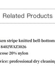 Knitted bootcut trousers, glutinous rice trousers, pit striped casual trousers - variant_title