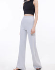Knitted bootcut trousers, glutinous rice trousers, pit striped casual trousers - variant_title