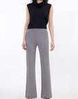 Knitted bootcut trousers, glutinous rice trousers, pit striped casual trousers - variant_title