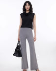 Knitted bootcut trousers, glutinous rice trousers, pit striped casual trousers - variant_title