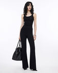 Knitted bootcut trousers, glutinous rice trousers, pit striped casual trousers - variant_title