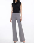 Knitted bootcut trousers, glutinous rice trousers, pit striped casual trousers - variant_title
