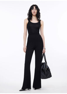 Knitted bootcut trousers, glutinous rice trousers, pit striped casual trousers - variant_title