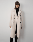 "Korean Drama Ace" Merino mid - length sheepskin coat - variant_title