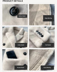 Korean Drama Ace Merino shearling coat button collar cuff pocket and seam details