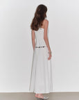 "Lake Bled" Simple and slim texture U - neck A - line slim fit vest dress - variant_title