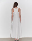 "Lake Bled" Simple and slim texture U - neck A - line slim fit vest dress - variant_title