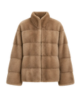 Legacy Mink Pastel stand-collar coat, transparent product view