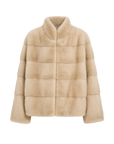 Legacy Mink Cream stand-collar coat, transparent product view