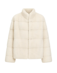 Legacy Mink Pearl stand-collar coat, transparent product view