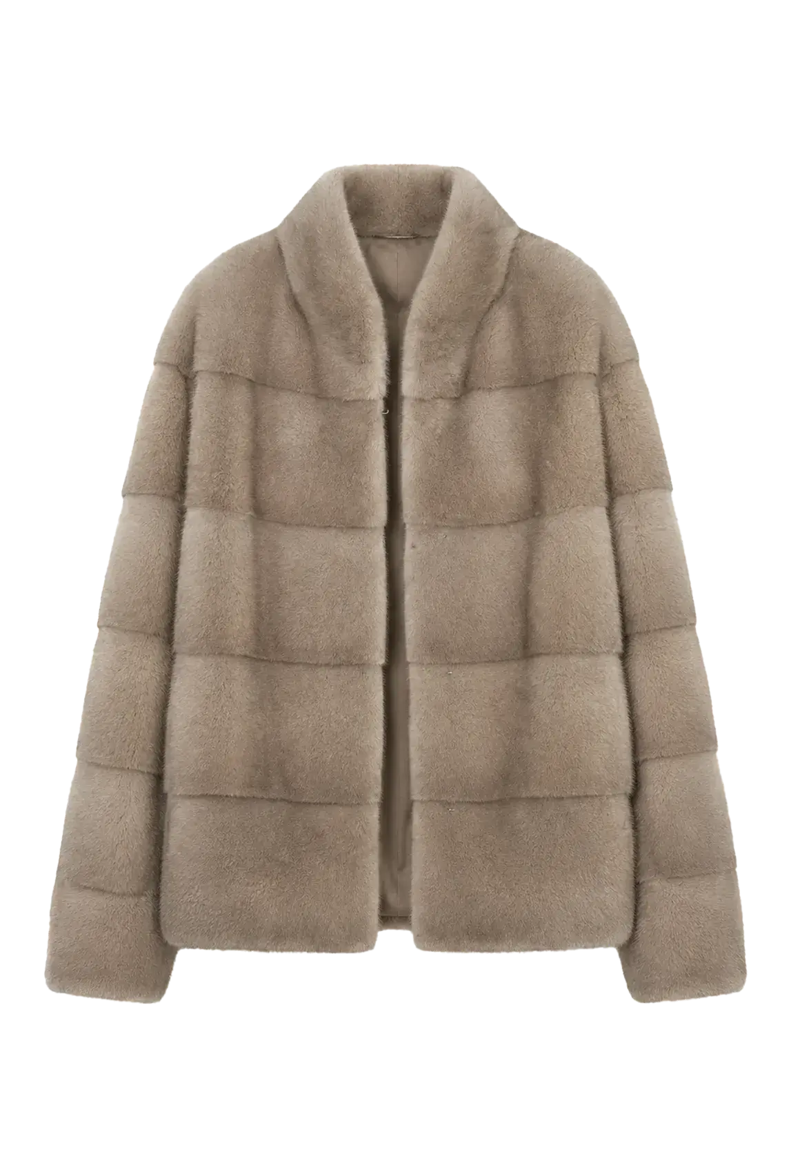Legacy Mink Silver Blue stand-collar coat, transparent product view