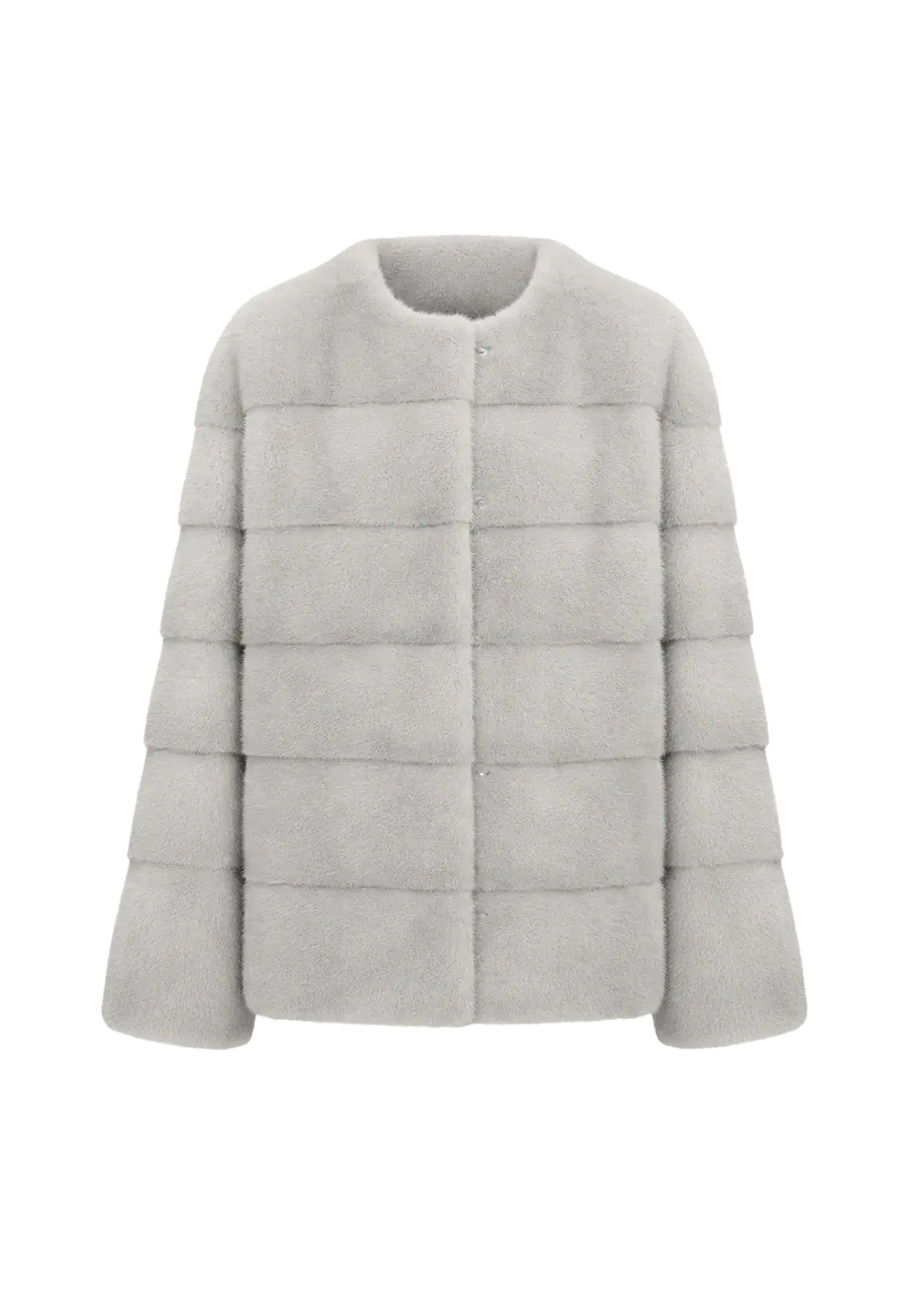 Legacy Mink Sapphire round-neck coat, transparent product view