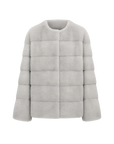 Legacy Mink Sapphire round-neck coat, transparent product view