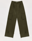 "Leisure First" Personalized three - dimensional large patch pocket straight wide - leg work trousers - variant_title