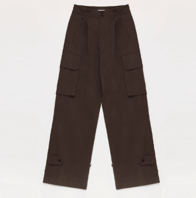 "Leisure First" Personalized three - dimensional large patch pocket straight wide - leg work trousers - variant_title