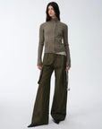 "Leisure First" Personalized three - dimensional large patch pocket straight wide - leg work trousers - variant_title