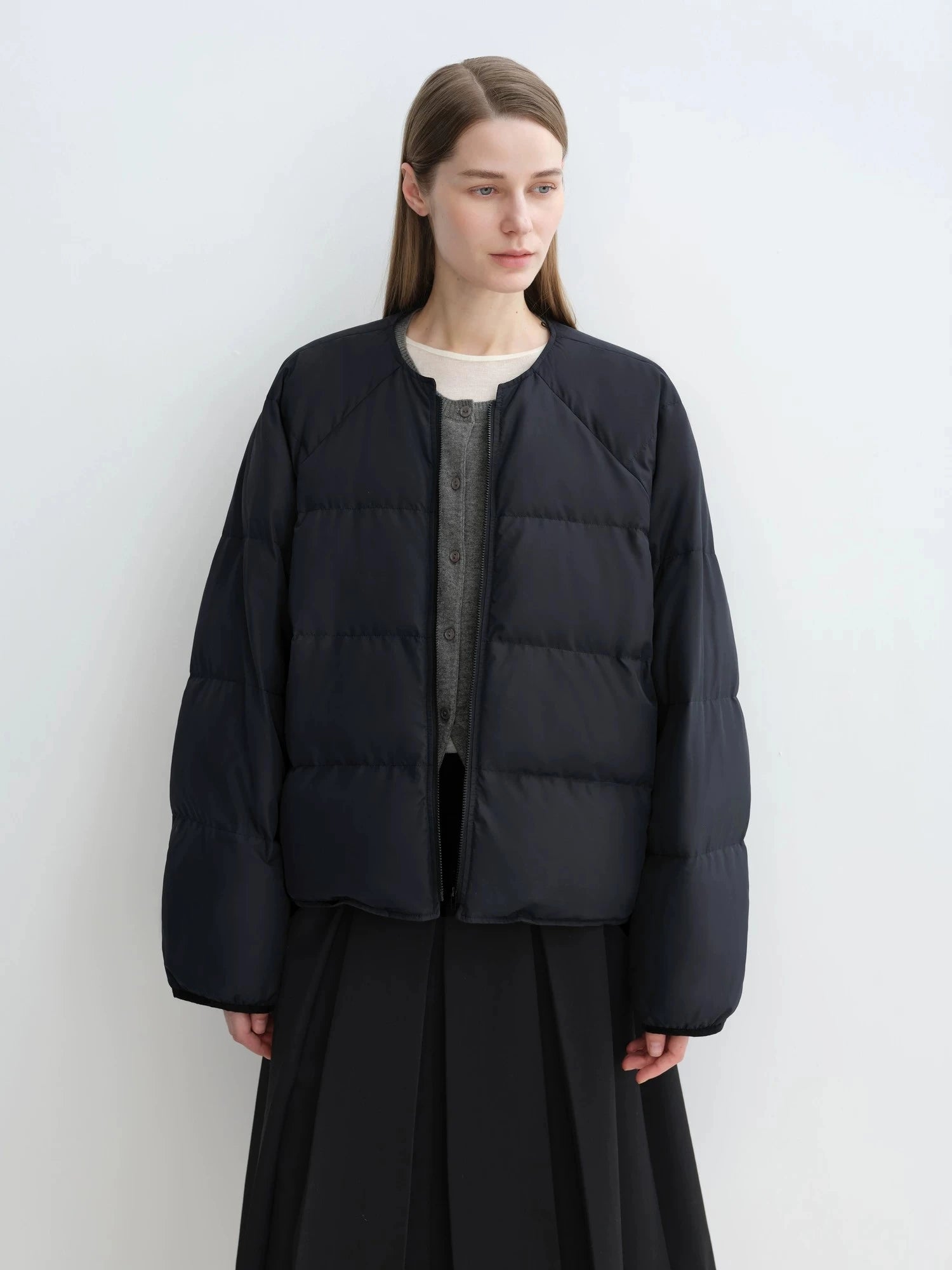 Black removable down liner from the Letrans Silent Trace three-way parka