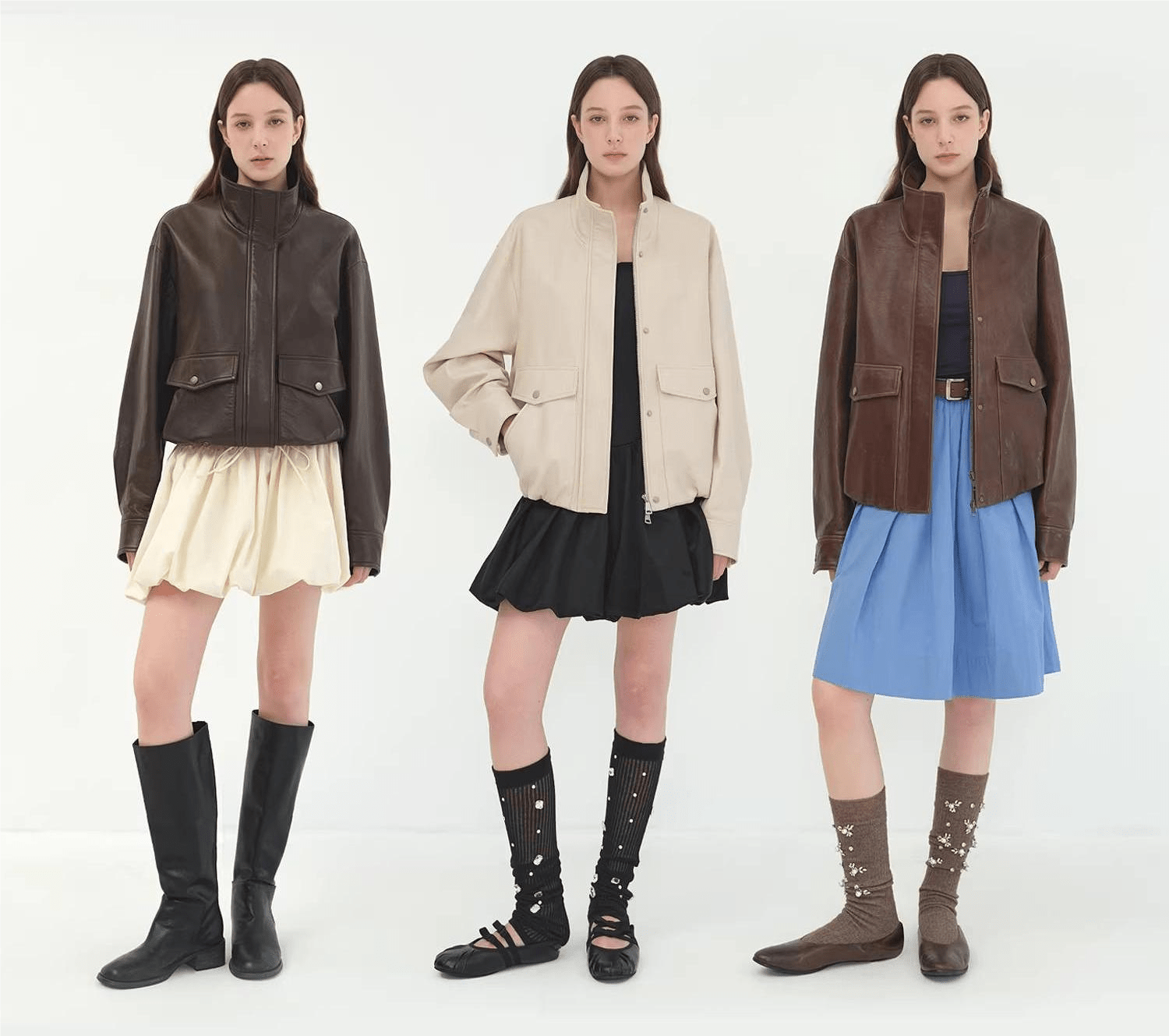 Letrans Vintage Waxed - Finish Drop - Shoulder Stand - Collar Cropped Leather Jacket — Canyon Sunset - variant_title