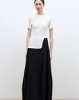 Letrans Women's Asymmetrical Hem T-Shirt - Short Sleeve Top “Architectural Principles” - variant_title