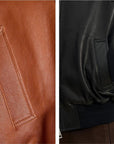 Letrans Women's Cropped Lambskin Leather Jacket – Retro Vintage StyleFirelady Fur