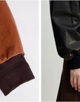 Letrans Women's Cropped Lambskin Leather Jacket – Retro Vintage StyleFirelady Fur