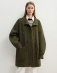 Letrans Women's Down Parka with Detachable Wool Collar & 90% Goose Down "Wilderness Poem" - variant_title