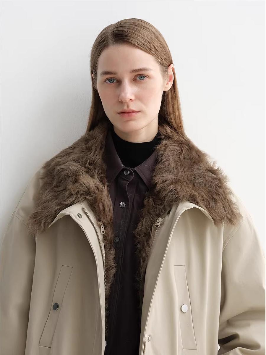 Letrans Women's Down Parka with Detachable Wool Collar &amp; 90% Goose Down "Wilderness Poem" - variant_title