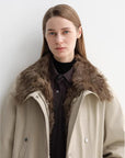 Letrans Women's Down Parka with Detachable Wool Collar & 90% Goose Down "Wilderness Poem" - variant_title