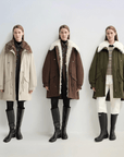 Letrans Women's Down Parka with Detachable Wool Collar & 90% Goose Down "Wilderness Poem" - variant_title