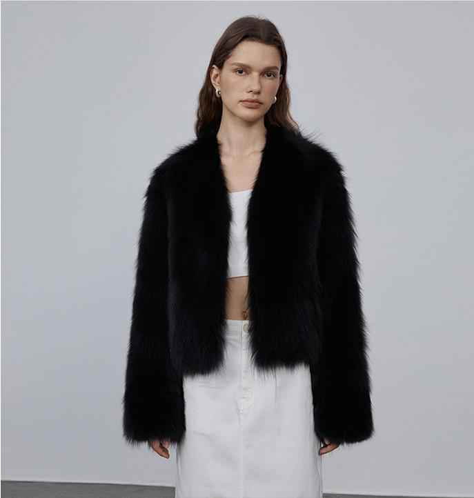 Letrans Women's Short Fox Fur & Leather Coat "Free Spirit Collection" - variant_title