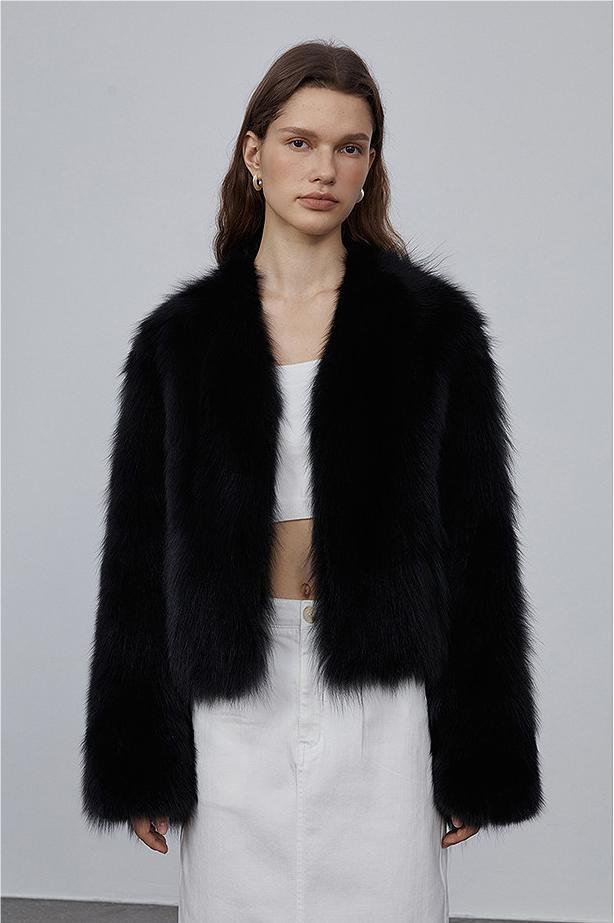 Letrans Women's Short Fox Fur & Leather Coat "Free Spirit Collection" - variant_title