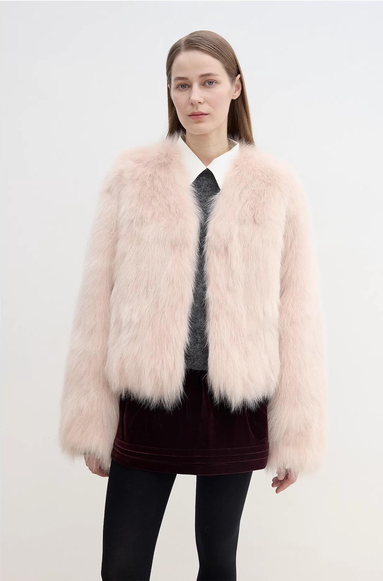 Letrans Women's Short Fox Fur & Leather Coat "Free Spirit Collection" - variant_title