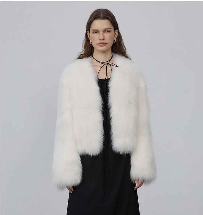 Letrans Women's Short Fox Fur & Leather Coat "Free Spirit Collection" - variant_title