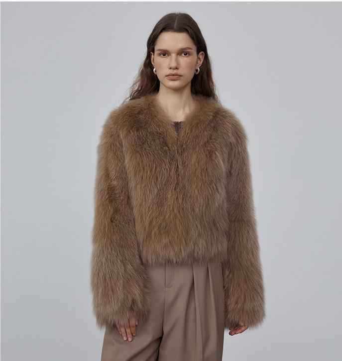 Letrans Women's Short Fox Fur & Leather Coat "Free Spirit Collection" - variant_title