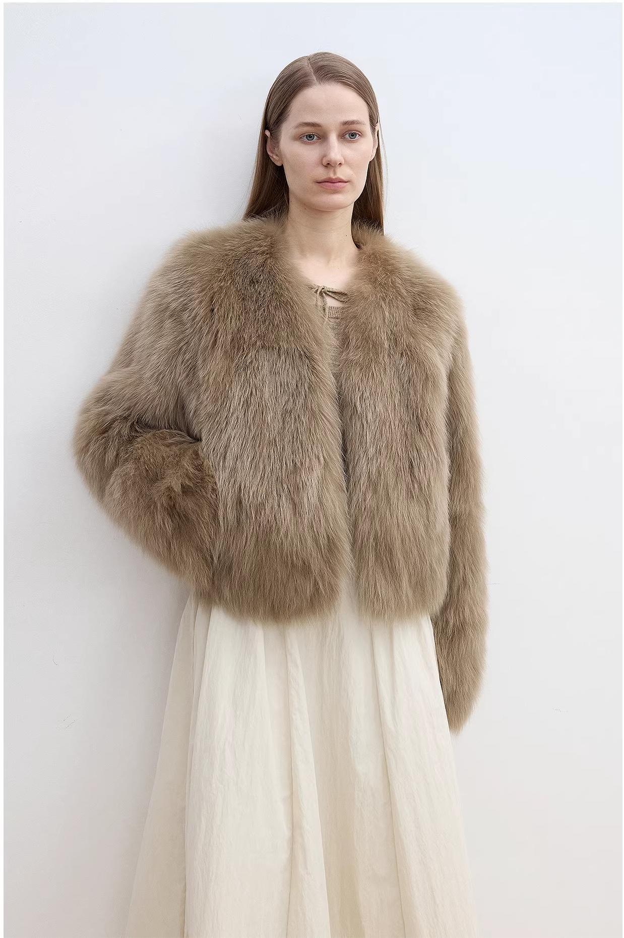 Letrans Women's Short Fox Fur &amp; Leather Coat "Free Spirit Collection" - variant_title