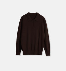 "Library Diary" Machine Washable Premium Wool Women's Polo Neck Loose Top - variant_title