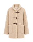 Light and Wandering stand-collar curly faux leather shearling jacket product image 01