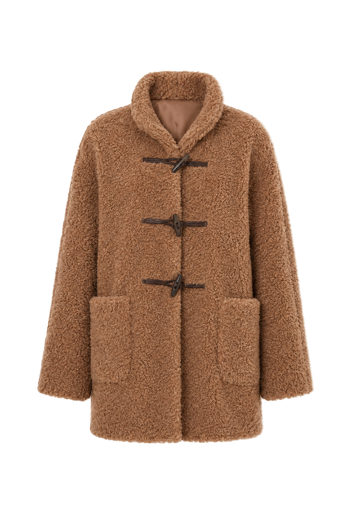 Light and Wandering stand-collar curly faux leather shearling jacket product image 03