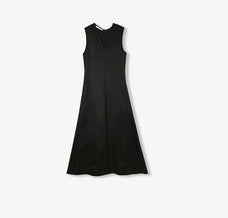 Lightweight and zero - pressure cupro linen textured anti - wrinkle V - neck sleeveless A - line dress - variant_title