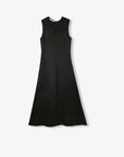Lightweight and zero - pressure cupro linen textured anti - wrinkle V - neck sleeveless A - line dress - variant_title