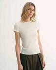 LINDIS wool mulberry silk classic short - sleeved round neck T-shirt for women - variant_title