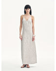 Linen Sequin Embroidery Dress Summer"Galaxy Trace" - variant_title